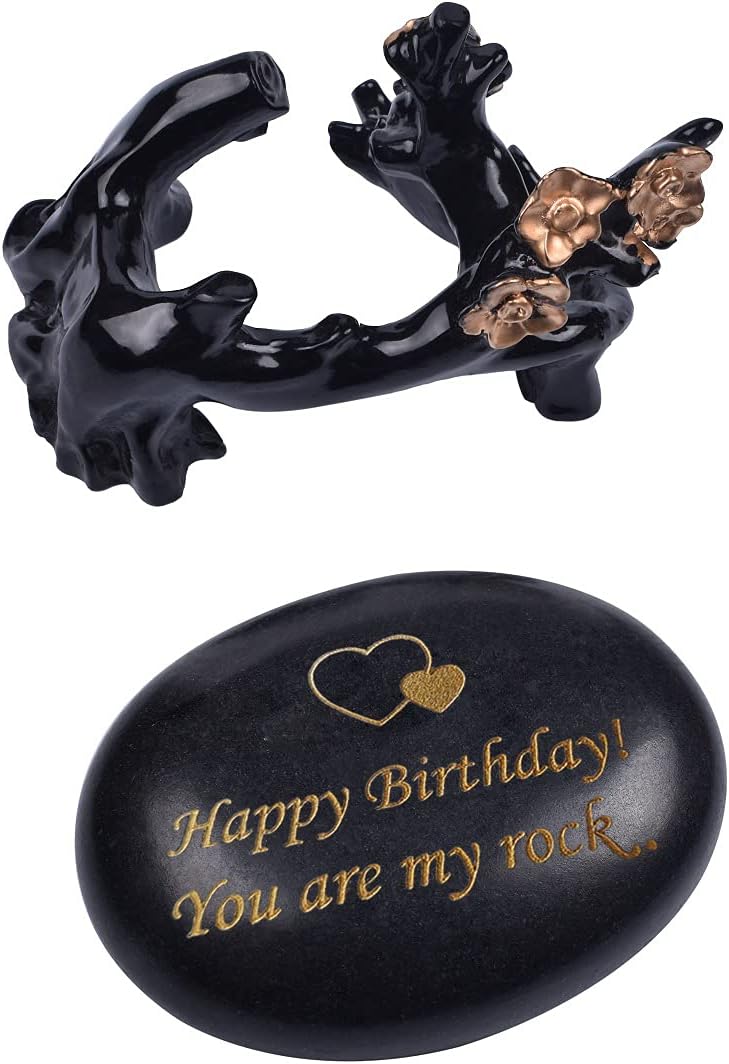 Engraved Happy Birthday Rock Gift for Couples
