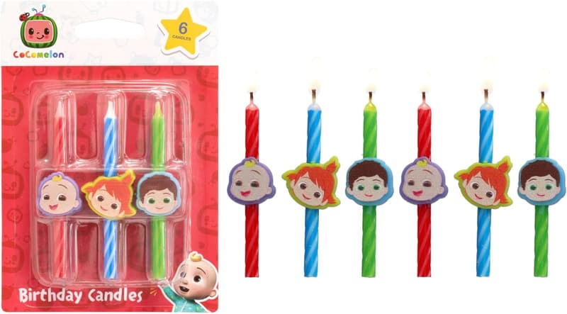 CoComelon Birthday Cake Candles - Set of 6 with JJ & Friends