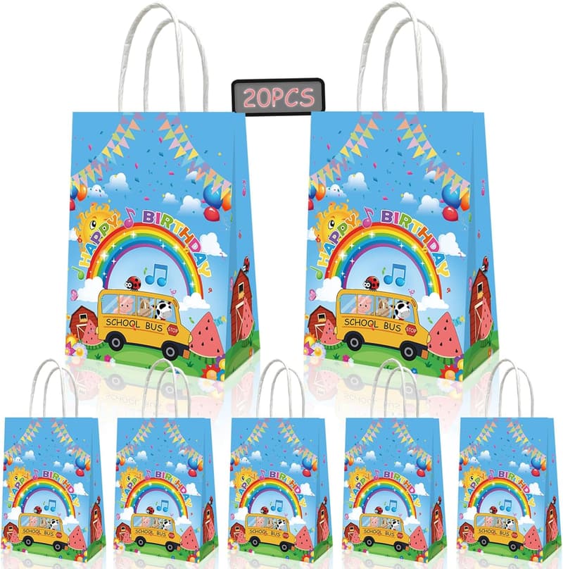 Cartoon Melon Birthday Party Supplies - 20 PCS Candy Bags