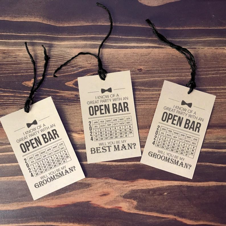 Funny Groomsmen Proposal Cards - Set of 10 Tags for Groomsmen