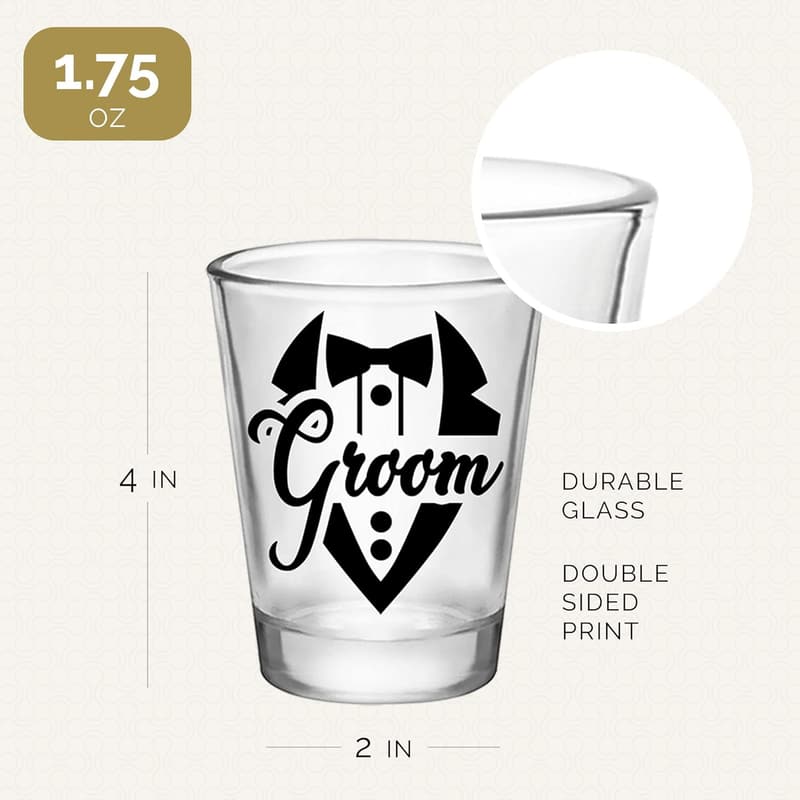 Groomsmen Proposal Shot Glass Set – 12 Glasses for Bachelor Party