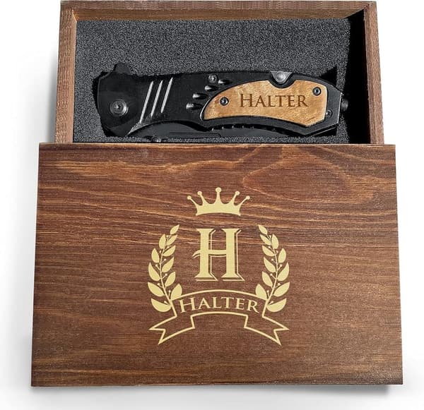 Personalized Engraved Pocket Knife Set for Groomsmen