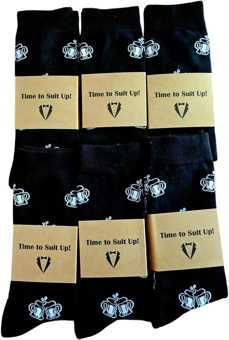 Premium Bamboo Groomsmen Socks Set - Funny Proposal Gift