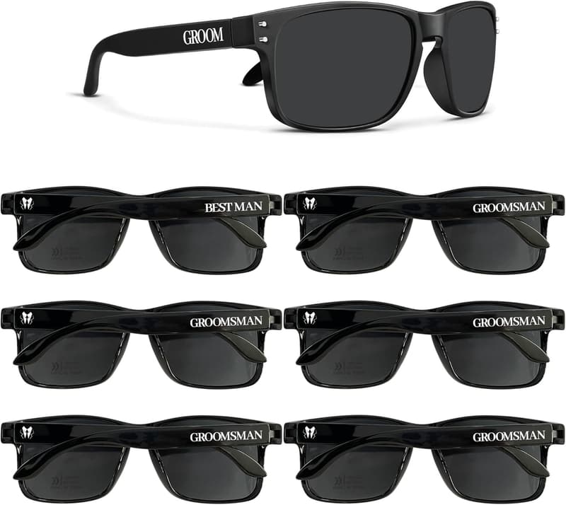 Groom's Bachelor Party Sunglasses Set - 7 Pcs Wedding Favours