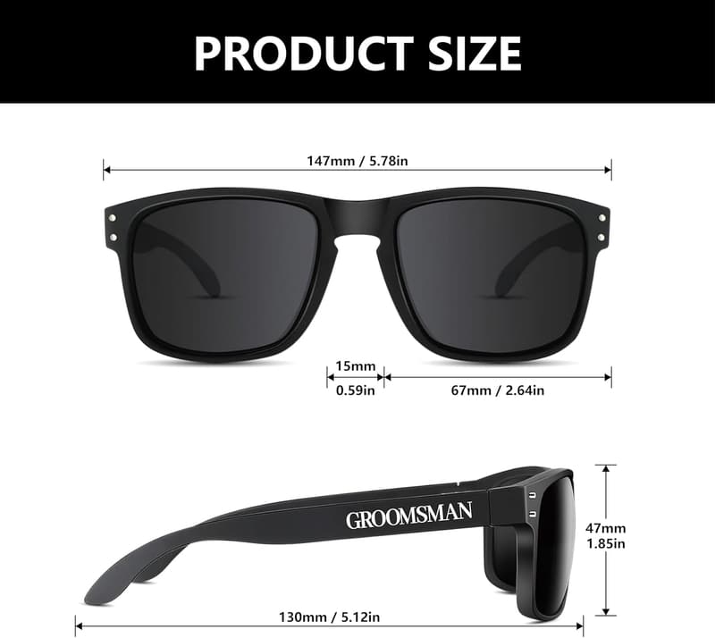 Groom's Bachelor Party Sunglasses Set - 7 Pcs Wedding Favours