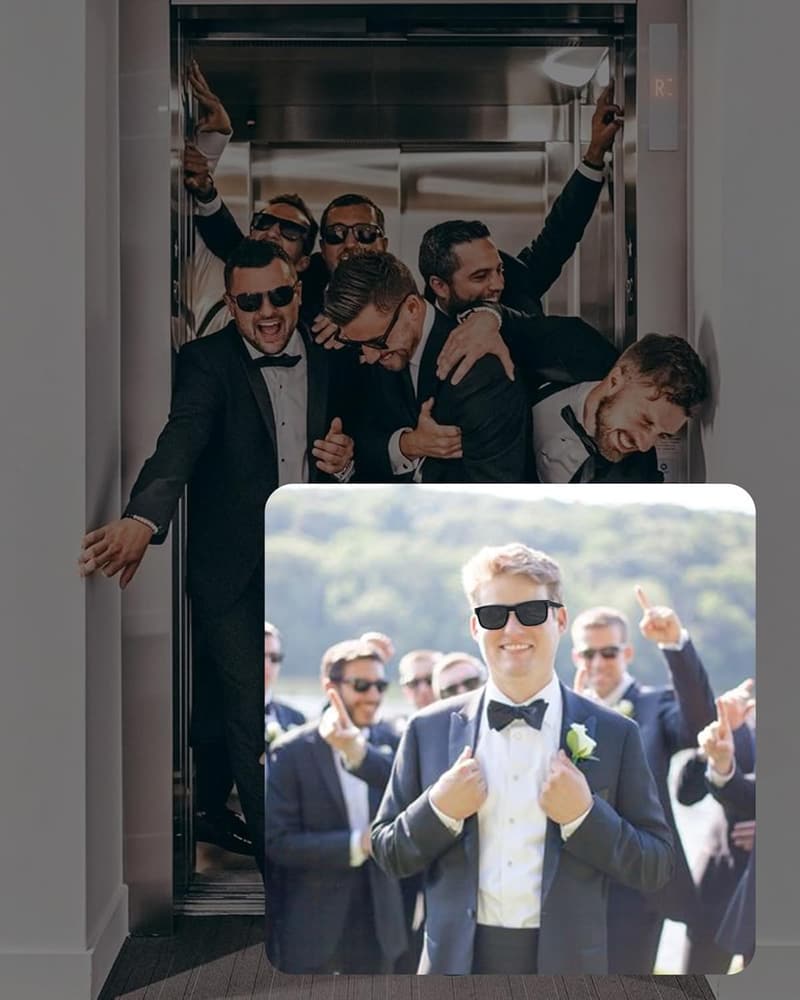 Groomsmen Sunglasses Set - 7 Pack Wedding Proposal Gifts