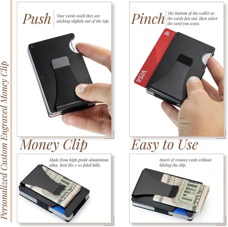 Personalized Groomsmen Wallet Set - Custom Wedding Gifts