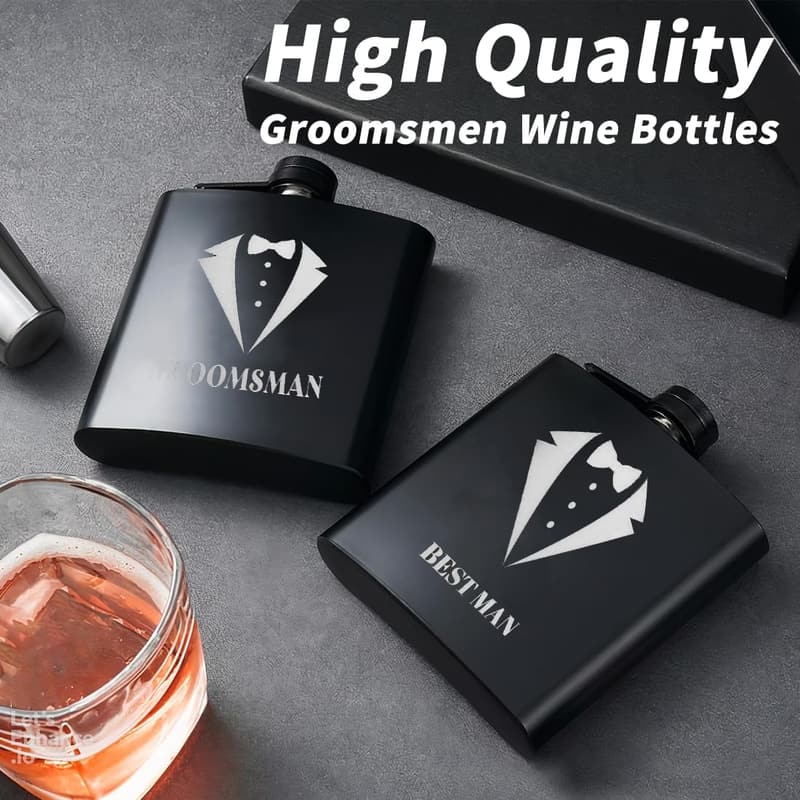 Best Man Gift Set: Stainless Steel Bottle & Socks