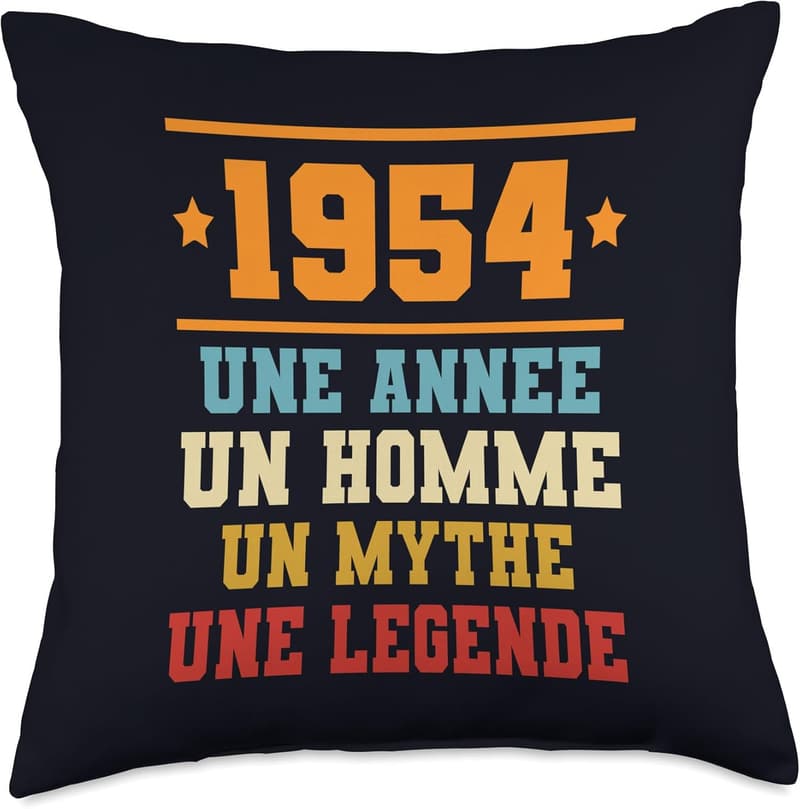 Funny Design Gift for Him - 1954 Throw Pillow