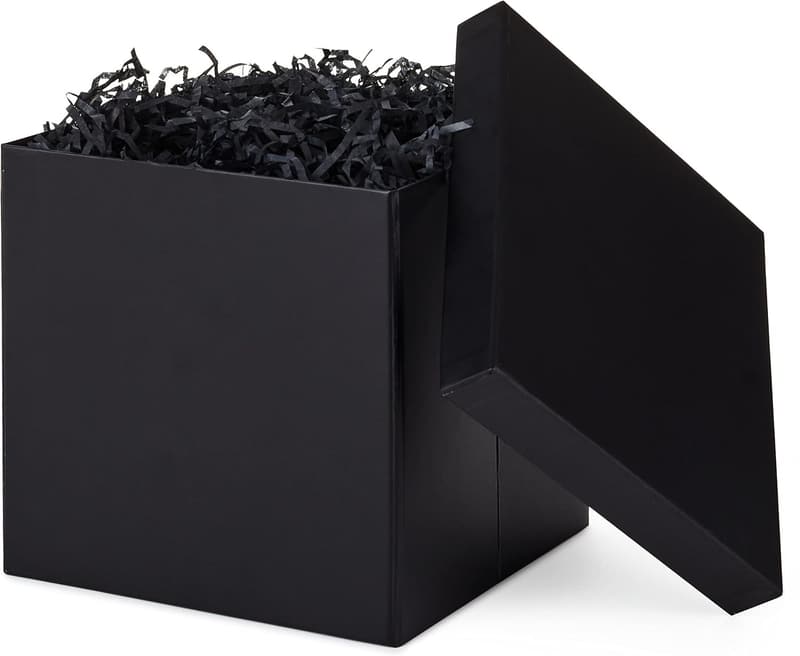 Black Medium Gift Box with Lid for Weddings & All Occasions