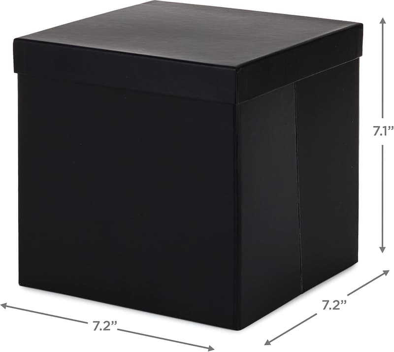 Black Medium Gift Box with Lid for Weddings & All Occasions