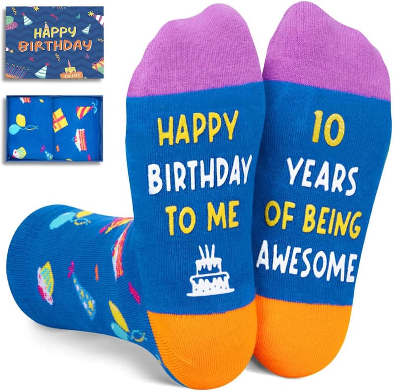 Tween Boys' Birthday Gift - Blue Socks (年齡 5-12)