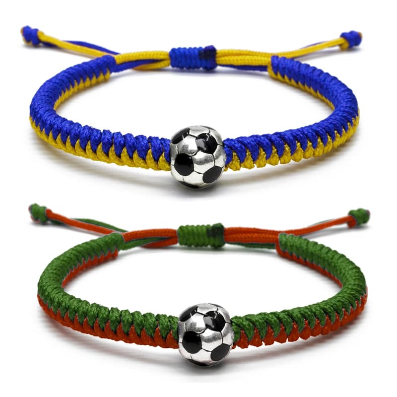 Soccer Bracelets for Kids & Adults - Team Spirit Accessories (2PCS)
