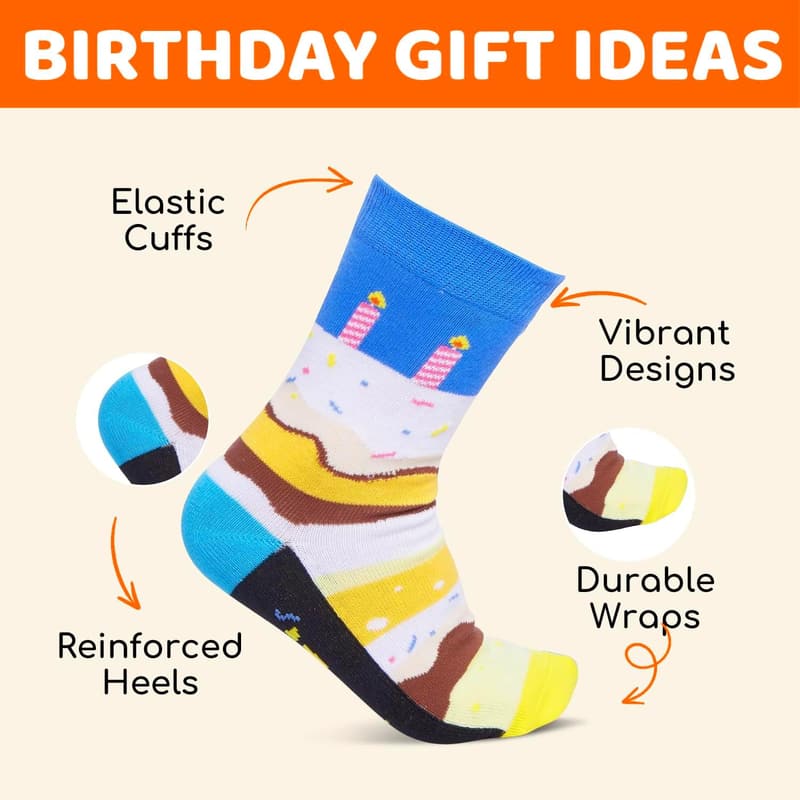 Birthday Socks for Kids Age 11-12 - Fun Gift Ideas