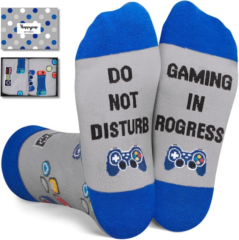 Funny Video Game Socks - Perfect Christmas Gift for Teen Boys