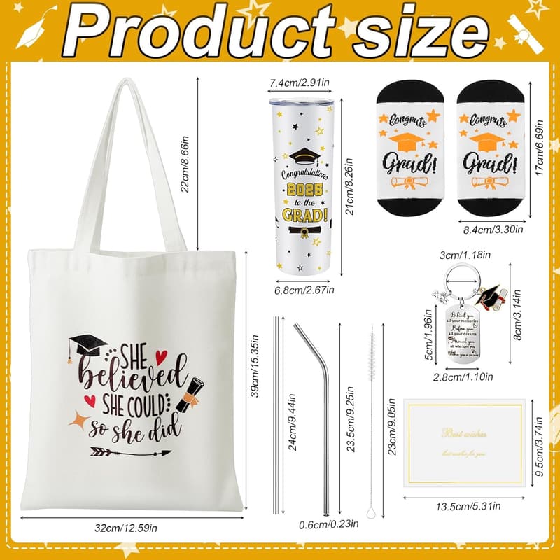 2025 Graduation Gift Box - Insulated Tumbler, Canvas Bag & More