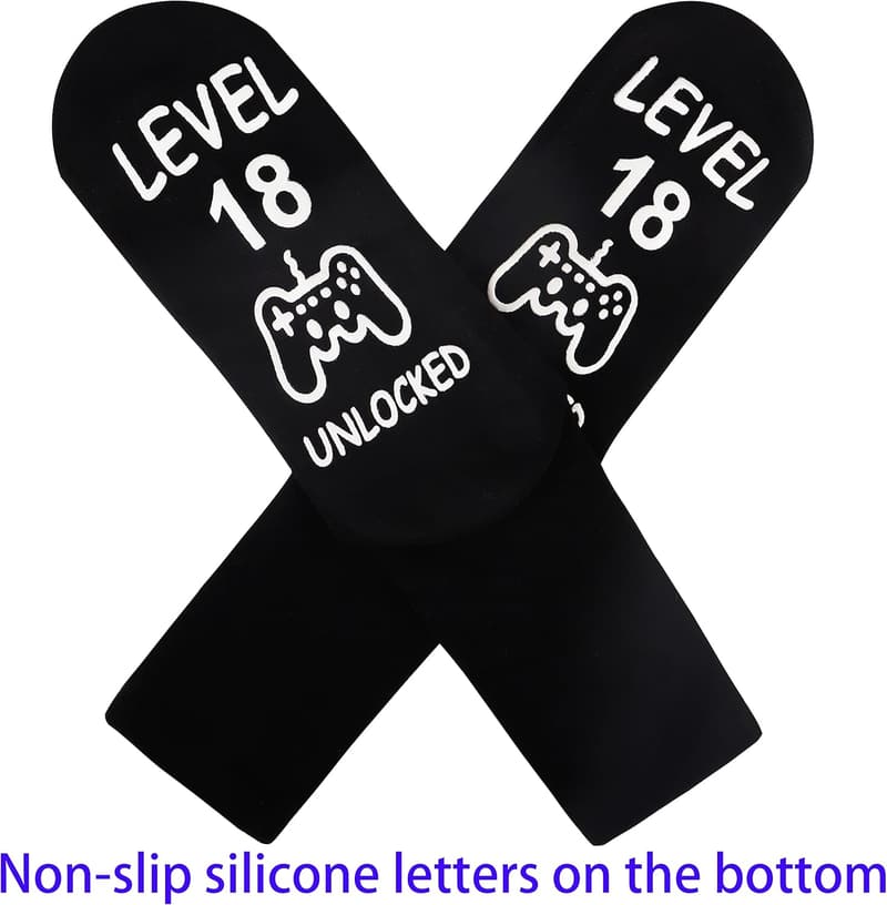 Gaming Birthday Socks for Teen Boys, Ages 13-18