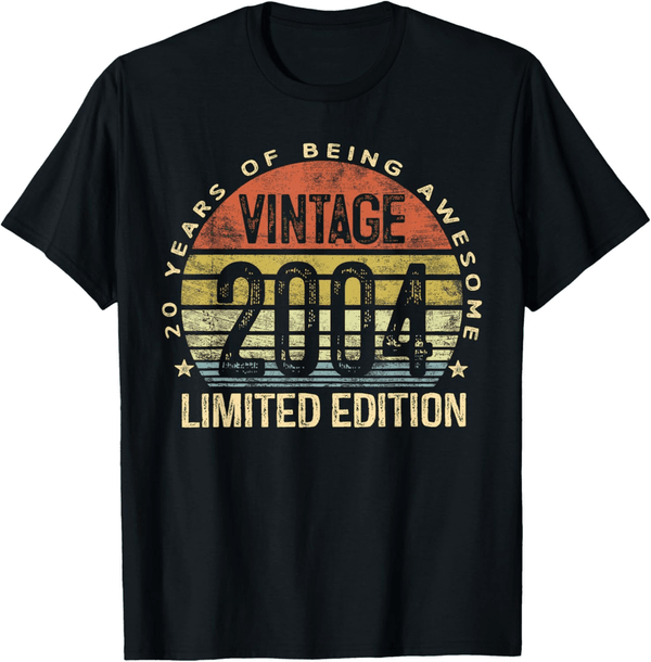 20th Birthday Vintage 2004 Limited Edition T-Shirt