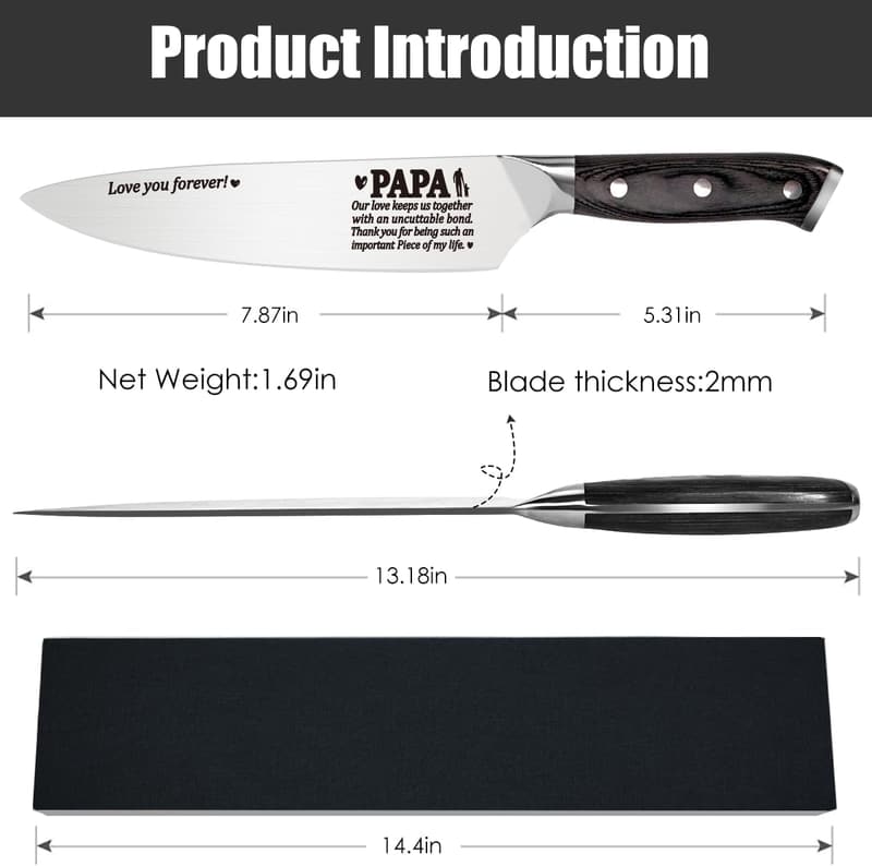 Best Grandpa Ever Chef Knife - Gift from Grandkids