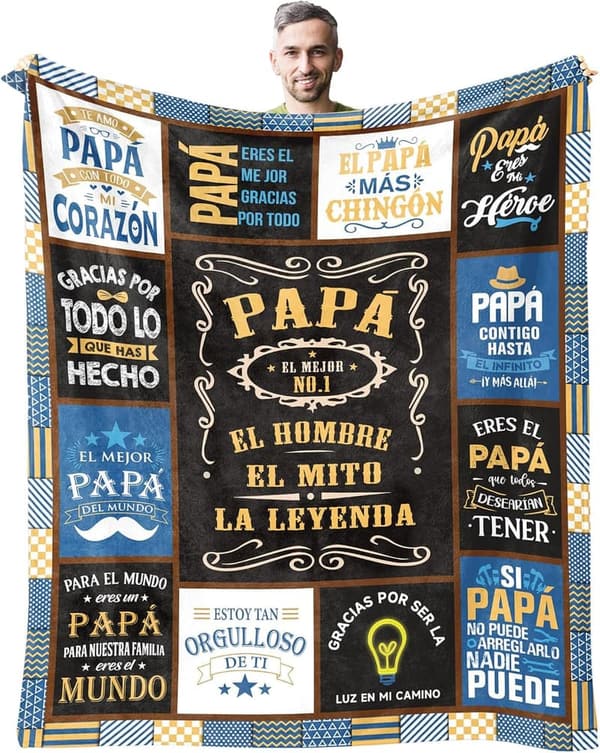 Father's Day Gift Blanket - Spanish/Mexican Dad 60
