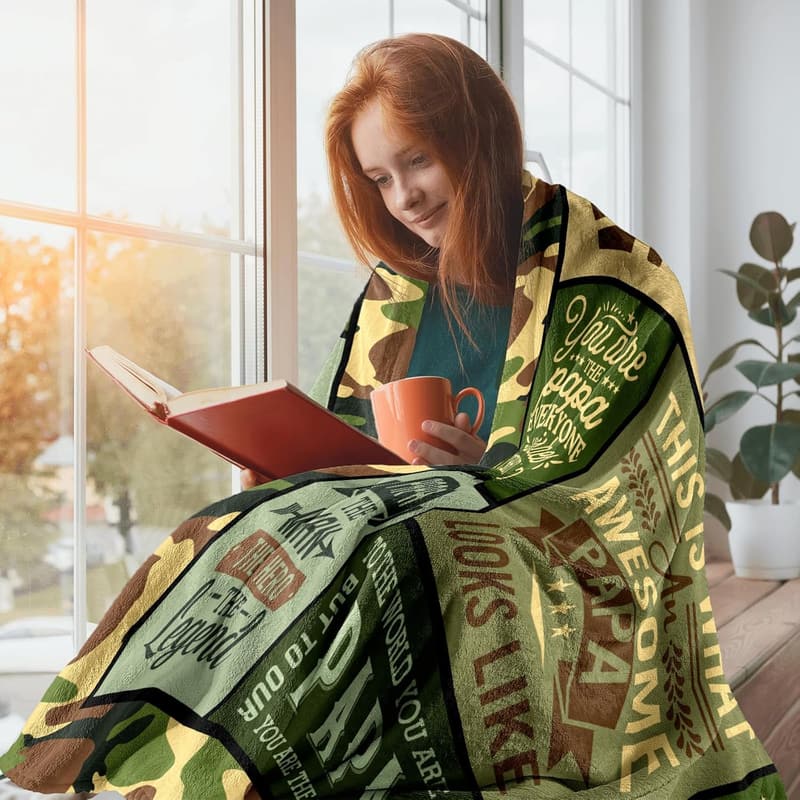 Birthday Gift for Papa - Personalized Throw Blanket 60