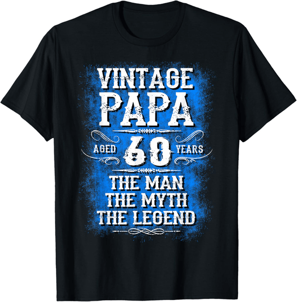 60th Birthday Vintage T-Shirt Gift for Dad