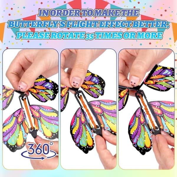 Graduation Gift Box with 8 Flying Butterflies - Blue & Gold