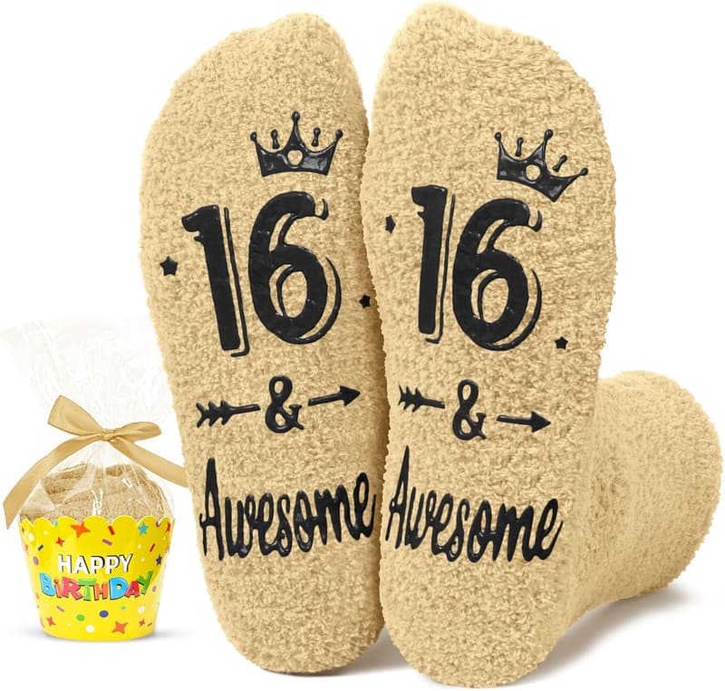 16th Birthday Socks Gift for Teen Boys & Girls