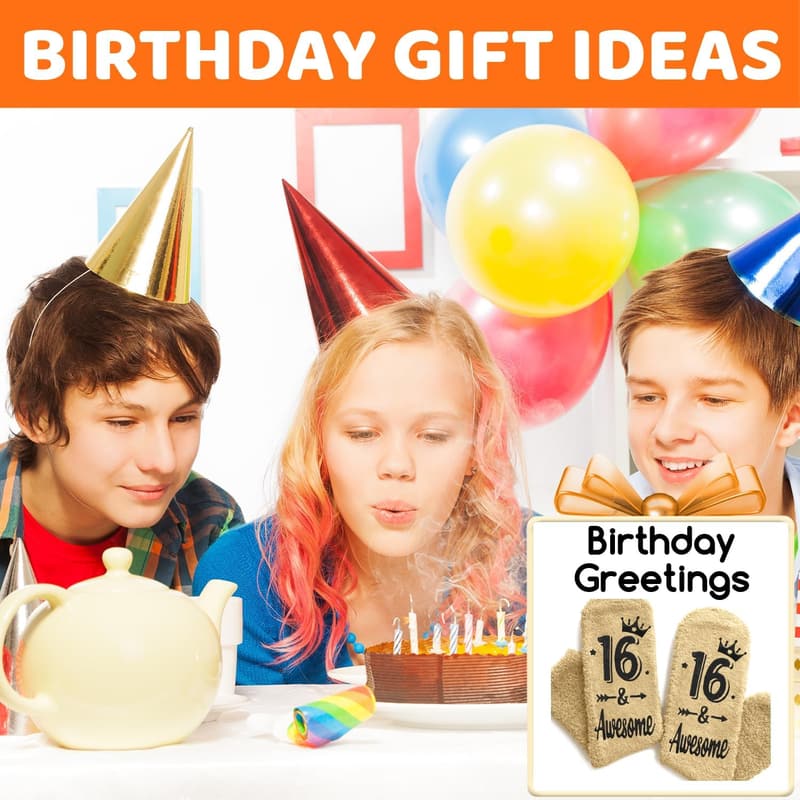 16th Birthday Socks Gift for Teen Boys & Girls