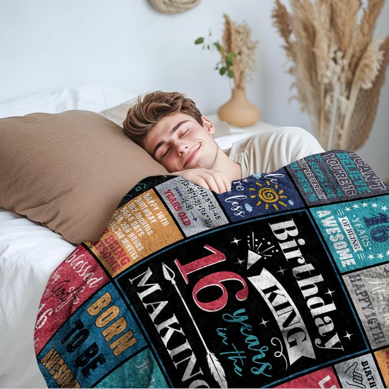 16th Birthday Blanket Gift for Boys, 60