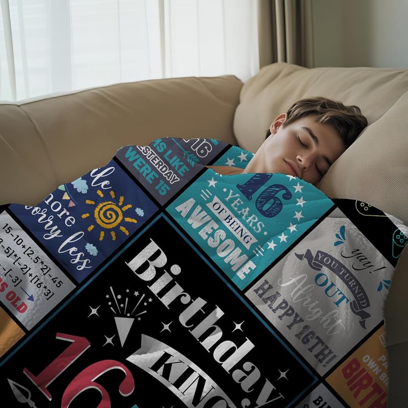 16th Birthday Blanket Gift for Boys, 60