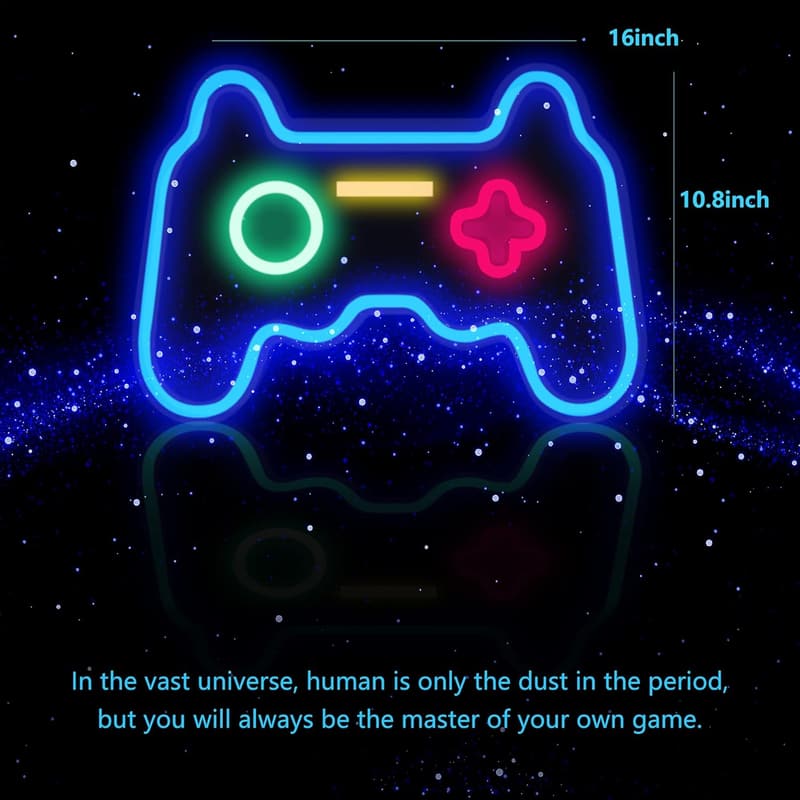 USB Powered Gamepad Neon Sign - Birthday Gift for Teen Boys