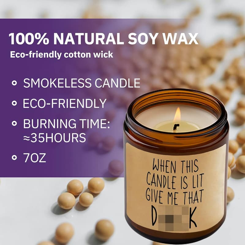 Funny Anniversary Candle Gift for Him – Lavender Scented