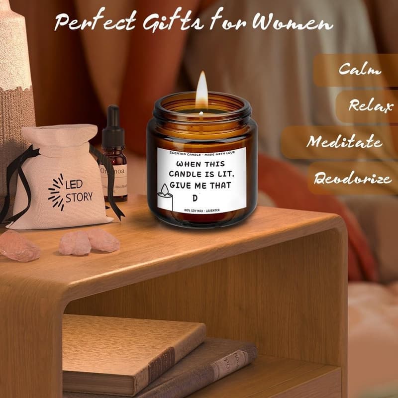 Lavender Scented Candles for Couples' Birthday or Anniversary