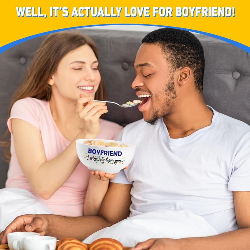 Funny Ceramic Cereal Bowl for Boyfriend's Birthday