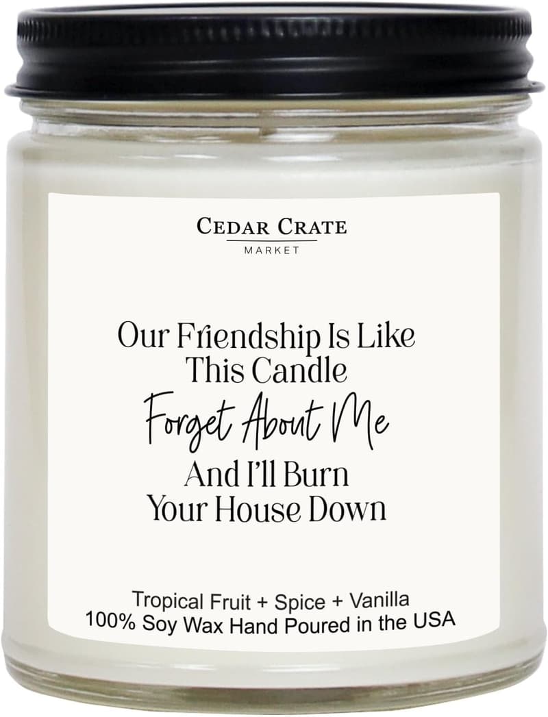Funny Birthday Candle Gift for Best Friends - 100% Soy Wax