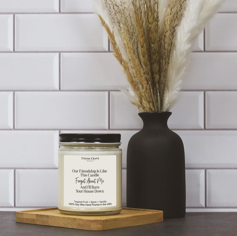 Funny Birthday Candle Gift for Best Friends - 100% Soy Wax