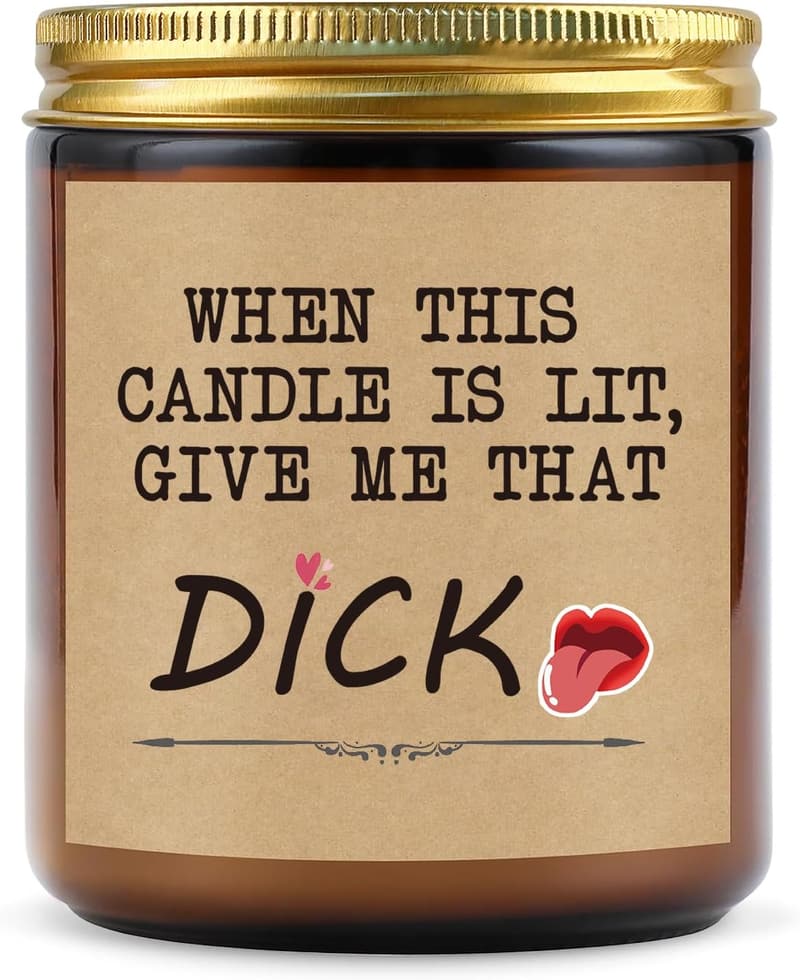 Naughty Anniversary Candle for Him - Lavender & Sage Scented