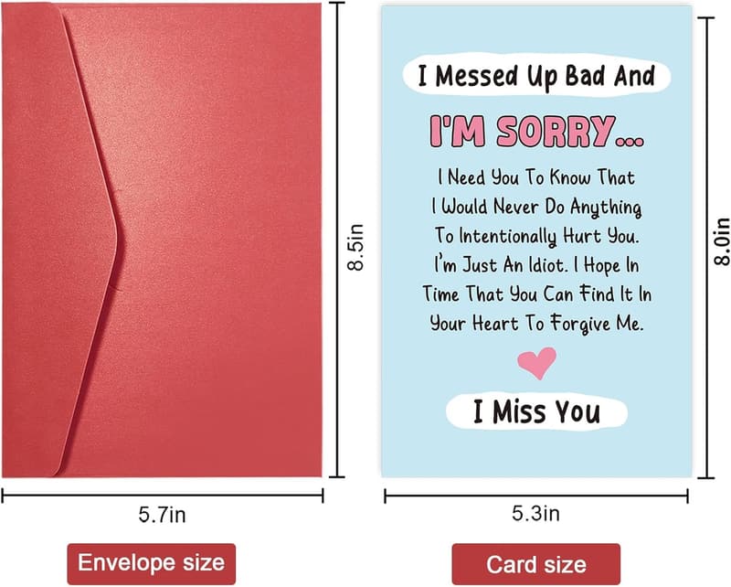 Apology Card with Funny Poem - Forgive Me for Him/Her
