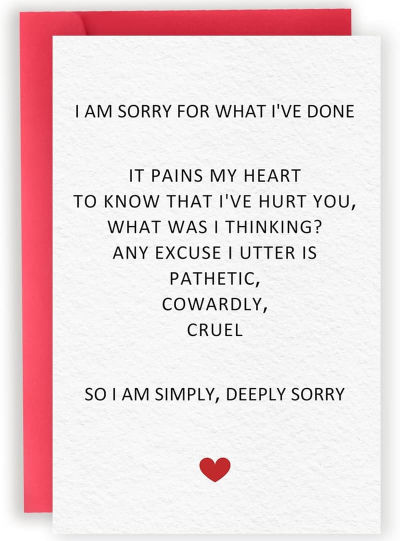 Apology Card for Her | Unique Sorry Note for Women & Men