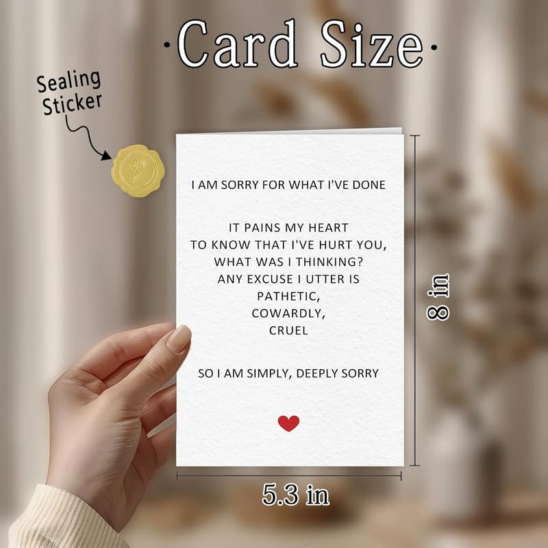 Apology Card for Her | Unique Sorry Note for Women & Men