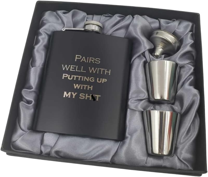 Funny Flask Gift for Dad or Husband - Perfect Gag Gift