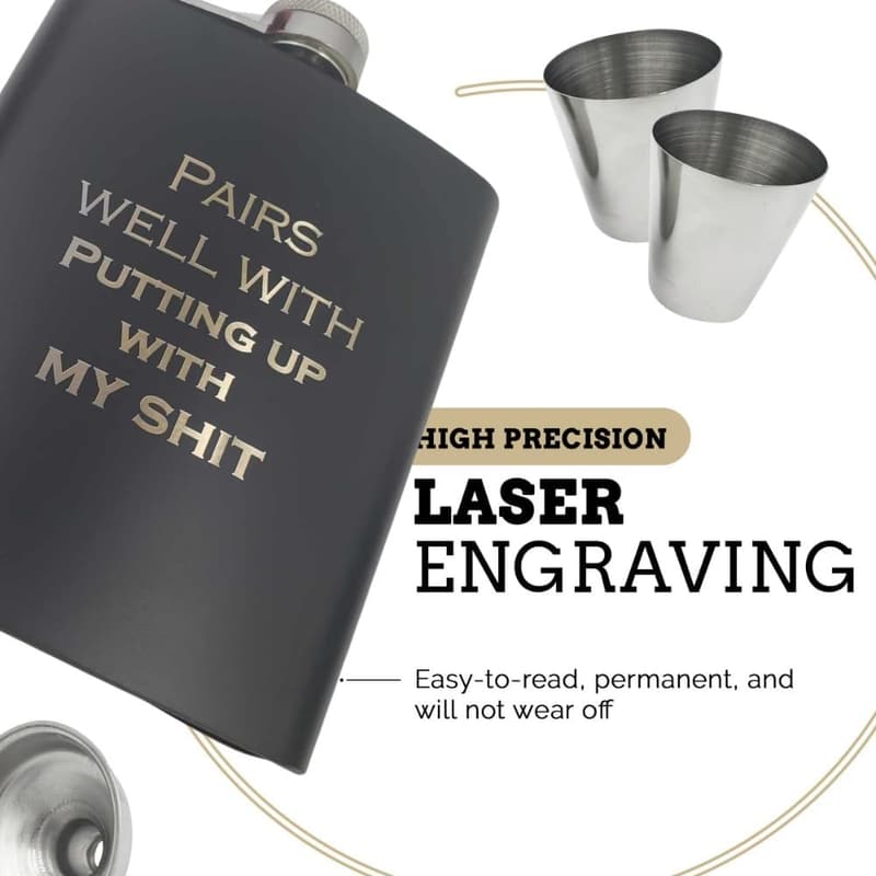 Funny Flask Gift for Dad or Husband - Perfect Gag Gift