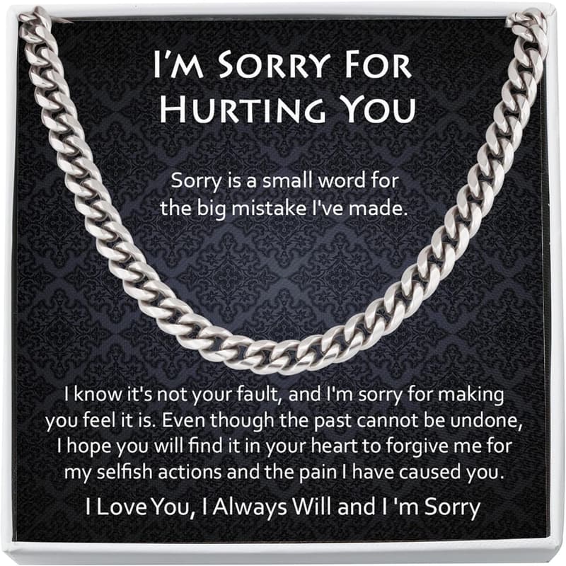 Apology Gift: Cuban Link Chain Necklace for Him