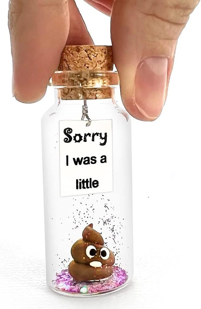 Personalized Apology Gift Set with Poop in a Jar & Card