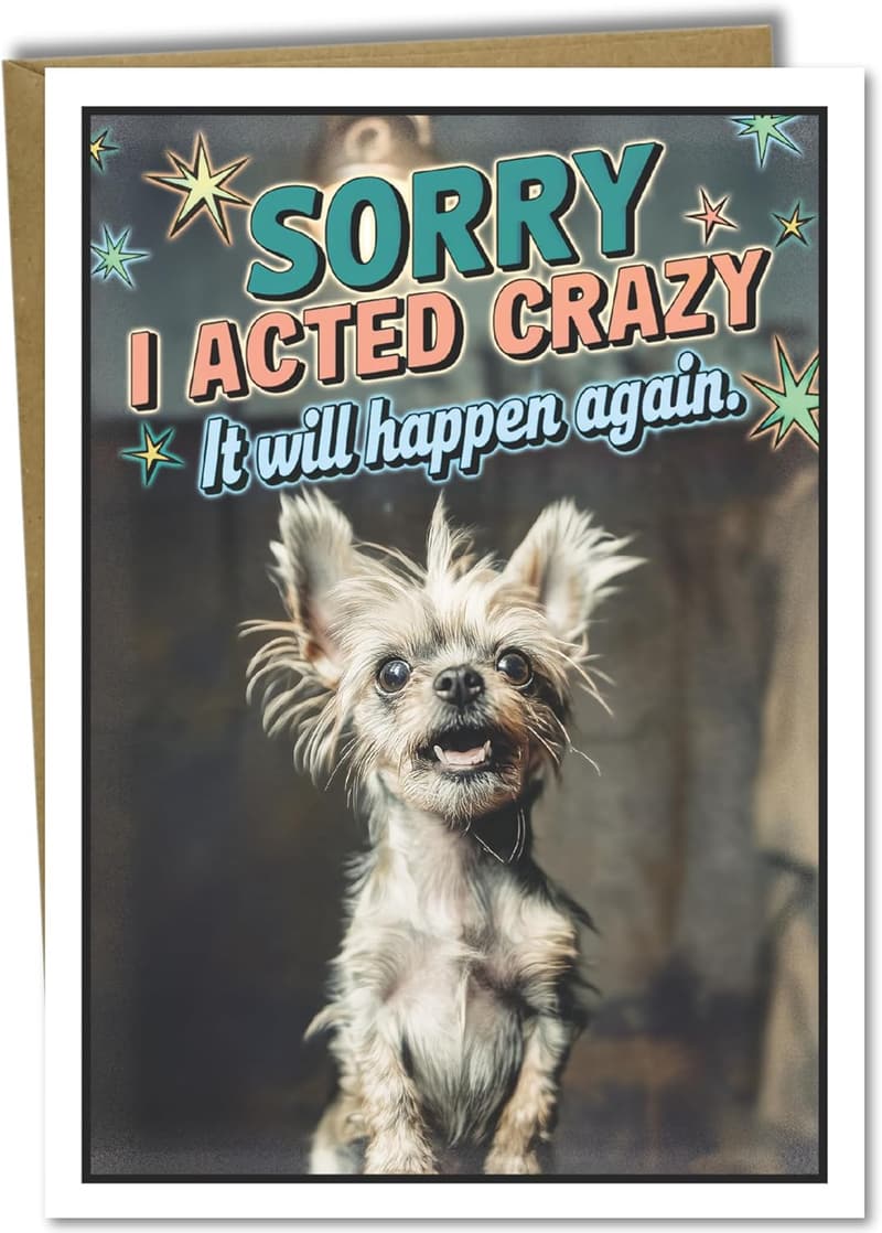 Funny Apology Card - Handmade 