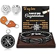 2025 Graduation Leather Bracelet with Pocket Hug Token for Men