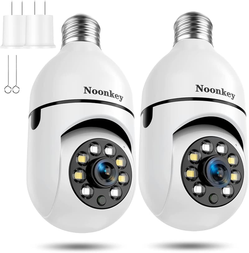 2-Pack 360° Wireless Security Camera with Motion Detection