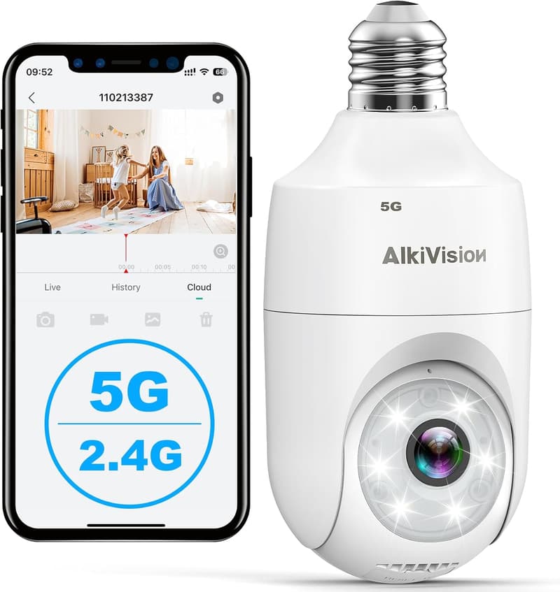 360° Home Security Camera - 2K Full-Color Night Vision, Auto Tracking