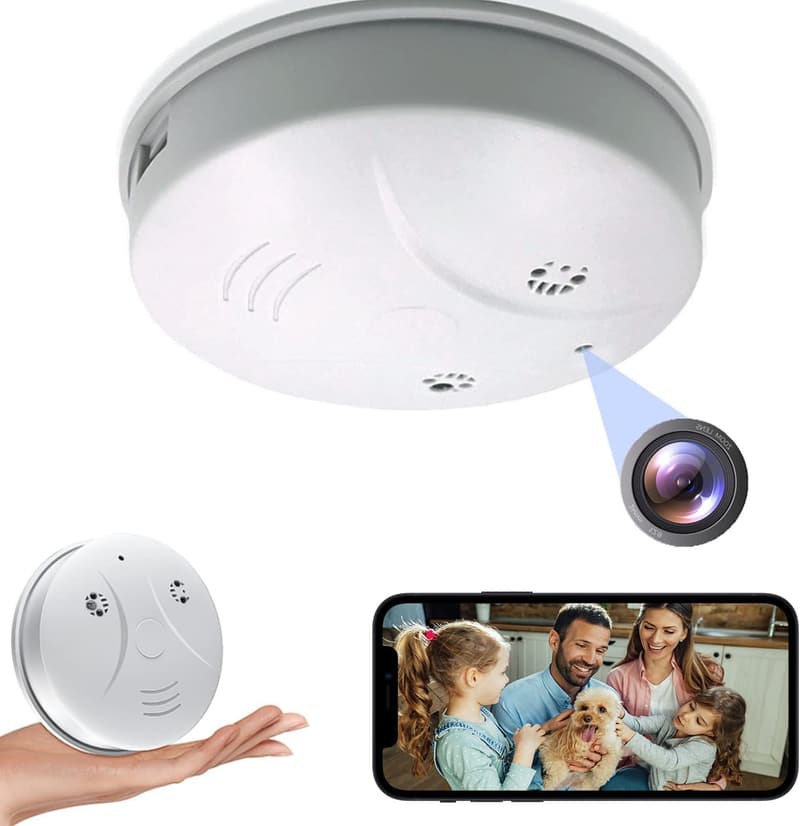 WiFi HD 1080P Hidden Camera Smoke Detector for Home Security